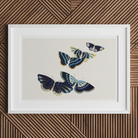 Japanese Blue Butterflies too - Kamisaka Sekka Art Print - Posters Prints & Visual Artwork