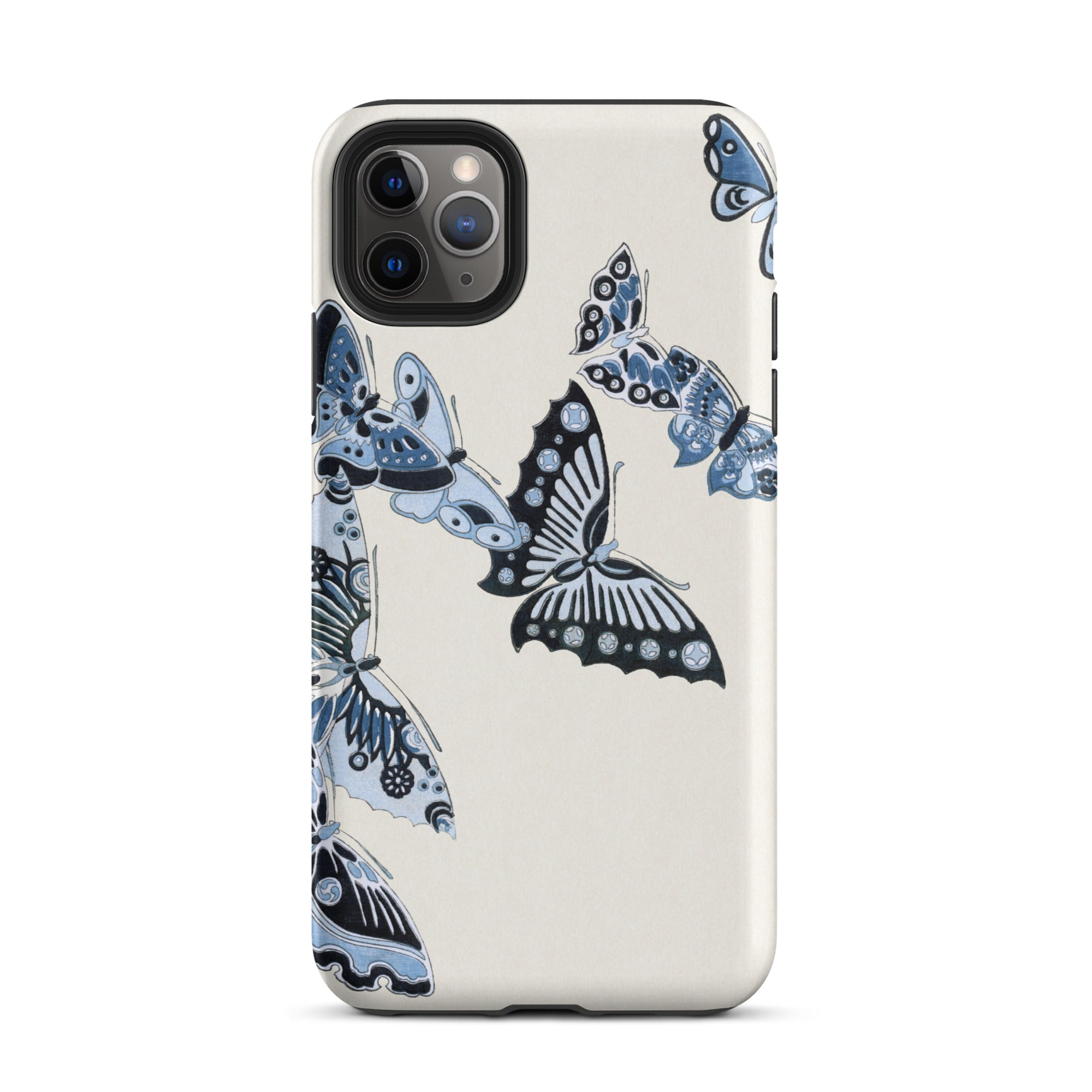 Japanese Blue Butterflies Kamisaka Sekka Iphone Case, 11 Pro Max / Matte, Butterfly Patterned Phone Case