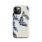 Japanese Blue Butterflies Kamisaka Sekka Iphone Case, 12 Pro / Matte, Butterfly Patterned Phone Case