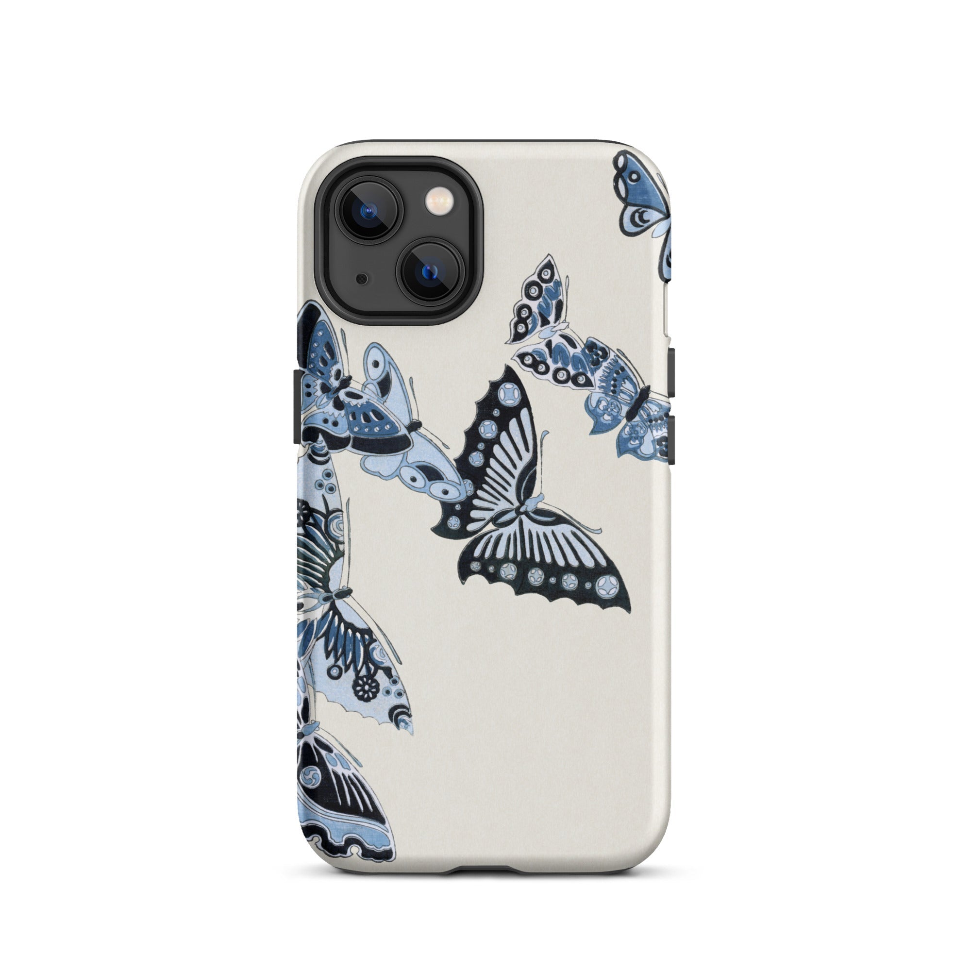 Japanese Blue Butterflies Kamisaka Sekka Iphone Case, 13 / Matte, Butterfly Patterned Phone Case