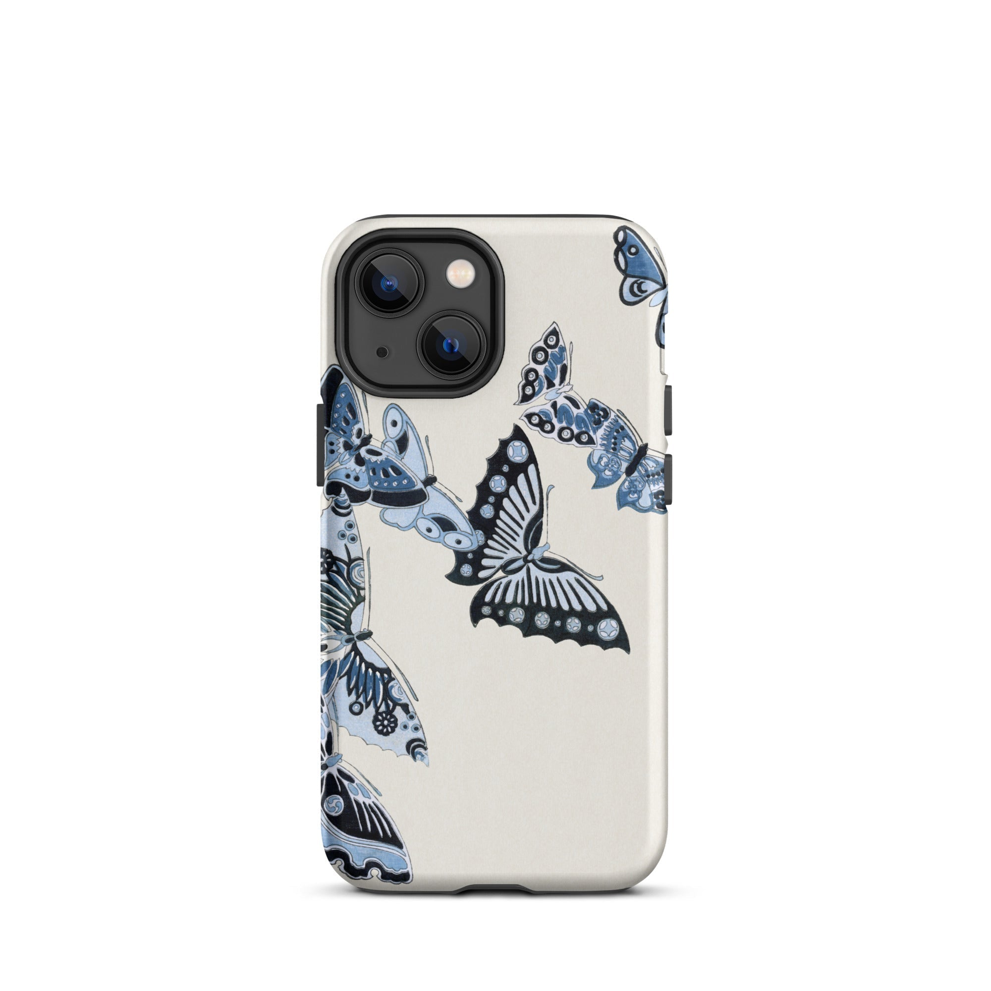 Japanese Blue Butterflies Kamisaka Sekka Iphone Case, 13 Mini / Matte, Butterfly Patterned Phone Case