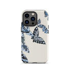 Japanese Blue Butterflies Kamisaka Sekka Iphone Case, 13 Pro / Matte, Butterfly Patterned Phone Case