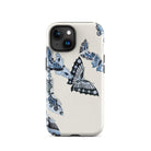 Japanese Blue Butterflies Kamisaka Sekka Iphone Case, 15 / Matte, Butterfly Patterned Phone Case