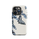 Japanese Blue Butterflies Kamisaka Sekka Iphone Case, 15 Pro / Matte, Butterfly Patterned Phone Case