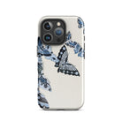 Japanese Blue Butterflies Kamisaka Sekka Iphone Case, 16 Pro / Matte, Butterfly Patterned Phone Case