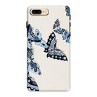 Japanese Blue Butterflies Kamisaka Sekka Iphone Case, 8 Plus / Matte, Phone Case Butterfly Design Blue Black Tones