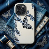 Japanese Blue Butterflies - Kamisaka Sekka Phone Case, Mobile Cases, Toby Leon