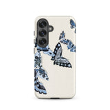 Japanese Blue Butterflies - Kamisaka Sekka Phone Case, Samsung Galaxy S25 / Matte, Mobile Cases, Toby Leon