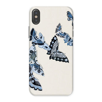 Japanese Blue Butterflies - Kamisaka Sekka Iphone Case, x / Matte, Phone Case Blue Black Butterfly Designs
