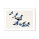 Japanese Blue Butterflies - Kamisaka Sekka Meiji Art Print