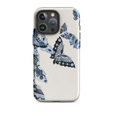 Japanese Blue Butterflies - Kamisaka Sekka Phone Case Iphone 16 Pro Max / Matte Butterfly-patterned Phone Case Kamisaka Sekka, Meiji-era