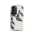 Japanese Blue Butterflies Kamisaka Sekka Samsung Case, Galaxy S23 / Matte, Smartphone Case Blue Butterfly Pattern