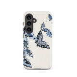 Japanese Blue Butterflies - Kamisaka Sekka Samsung Case, Galaxy S24 / Matte, White Phone Case Blue Butterfly Patterns