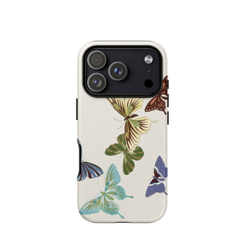 Japanese Butterflies 1 - Kamisaka Sekka Phone Case Iphone 17 Pro / Matte 12 Max Butterfly Design White Sekka’s, Chō Senshu Mobile Cases