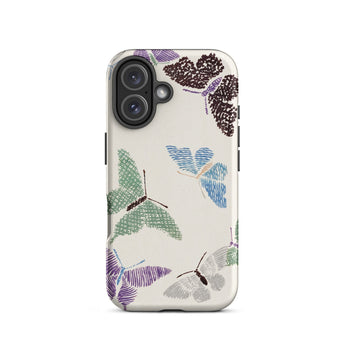Japanese Butterflies 2 - Kamisaka Sekka Phone Case Iphone 16 / Matte Butterfly-patterned Phone Case Kamisaka Sekka’s Butterflies, Sekka