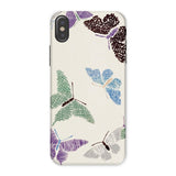 Japanese Butterflies 2 - Kamisaka Sekka Phone Case Iphone x / Matte Phone Case Decorated Colorful Butterfly Patterns Kamisaka Sekka’s