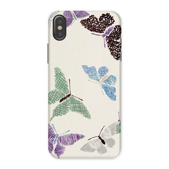 Japanese Butterflies 2 - Kamisaka Sekka Phone Case Iphone x / Matte Phone Case Decorated Colorful Butterfly Patterns Kamisaka Sekka’s