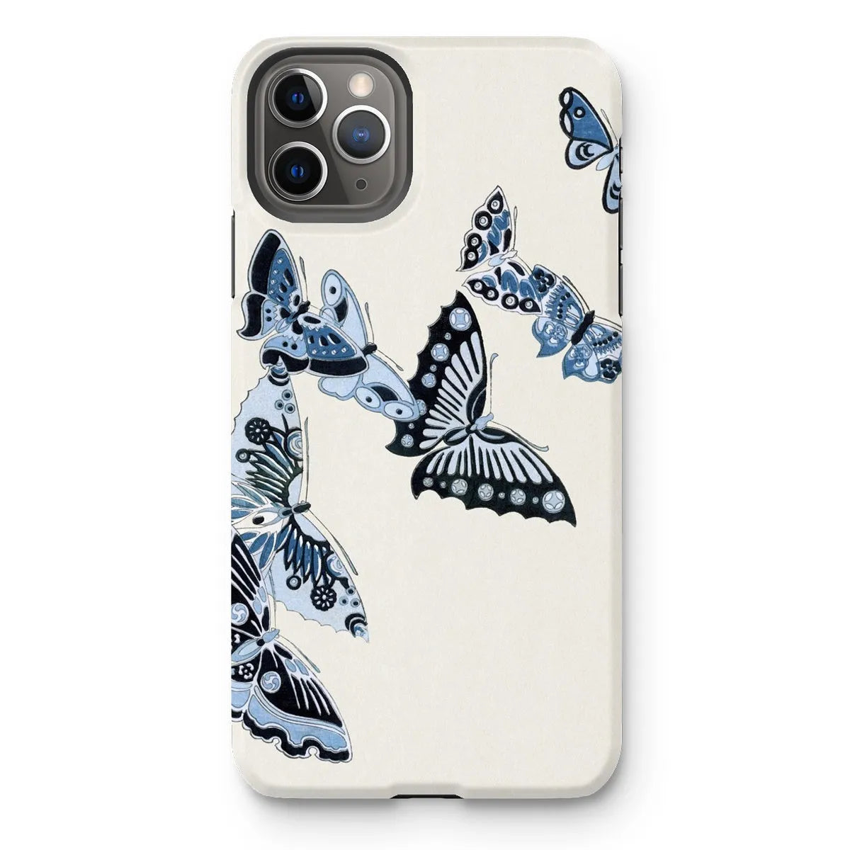 Japanese Butterflies In Blue Art Phone Case - Kamisaka Sekka - Iphone 11 Pro Max / Matte - Mobile Phone Cases