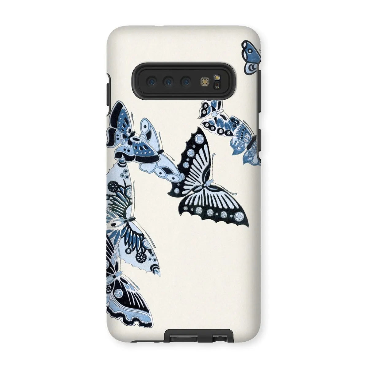 Japanese Butterflies In Blue Art Phone Case - Kamisaka Sekka - Samsung Galaxy S10 / Matte - Mobile Phone Cases