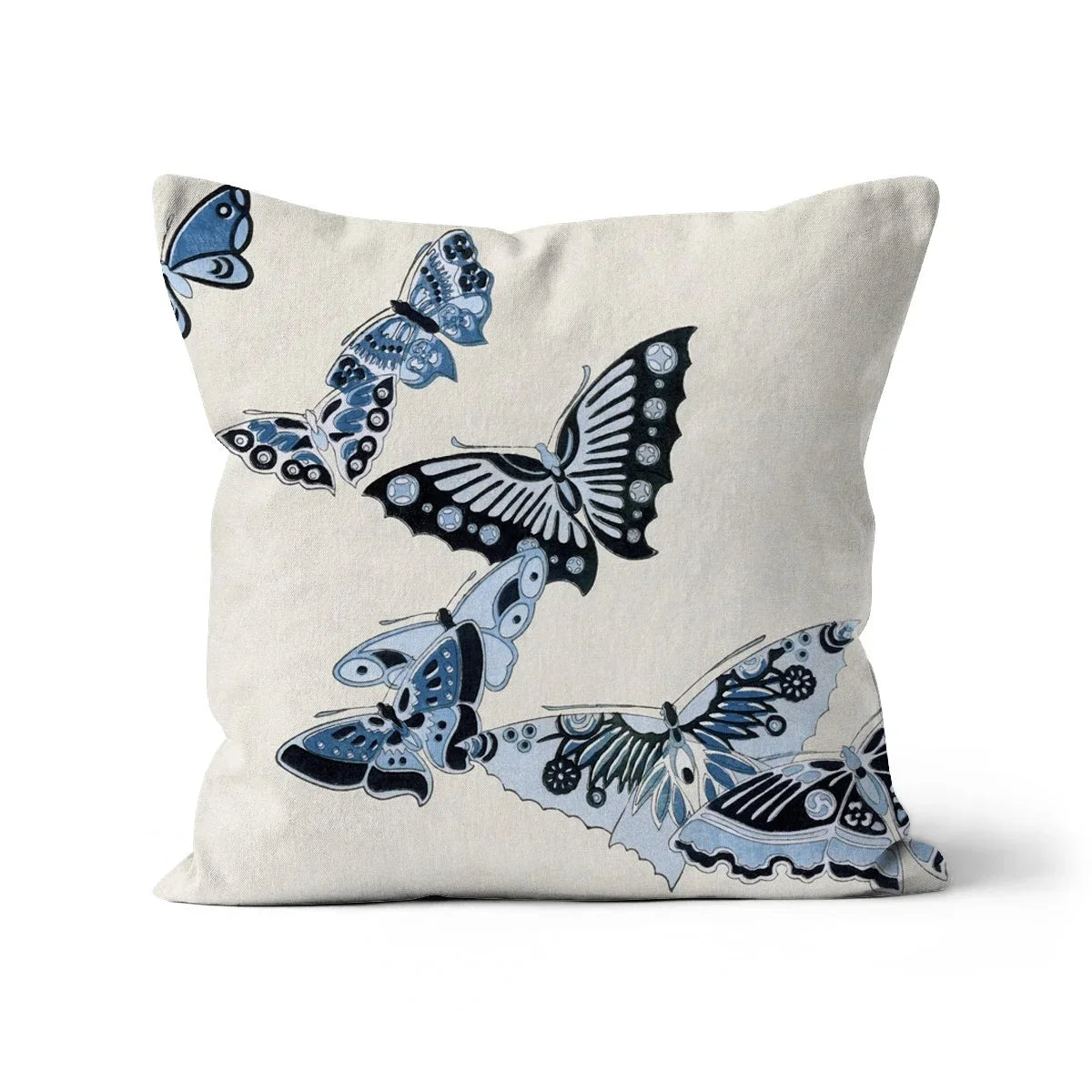 Japanese Butterflies in Blue - Kamisaka Sekka Art Pillow Throw Pillows