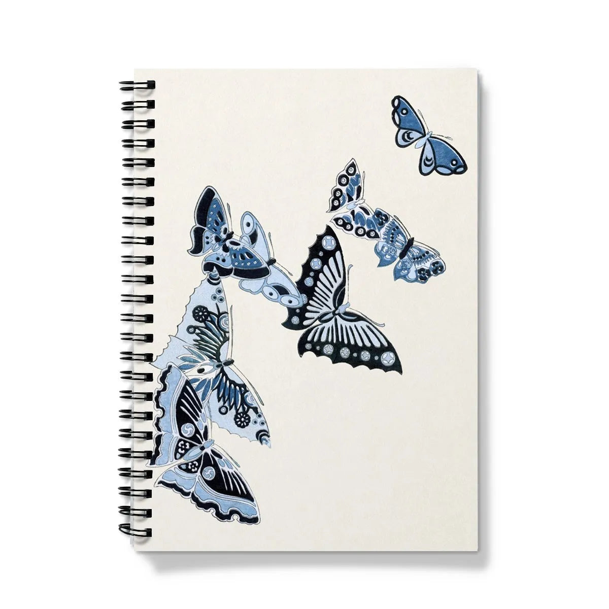 Japanese Butterflies In Blue By Kamisaka Sekka Notebook - A5 / Graph - Notebooks & Notepads - Aesthetic Art