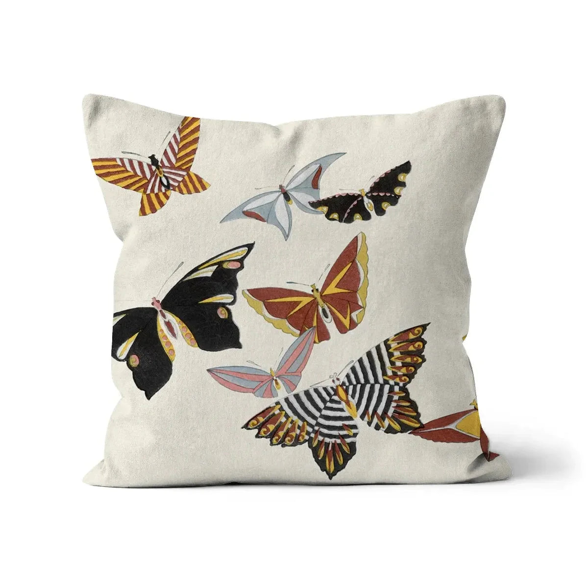 Japanese Butterflies By Kamisaka Sekka Cushion - Linen / 16’x16’ - Throw Pillows - Aesthetic Art