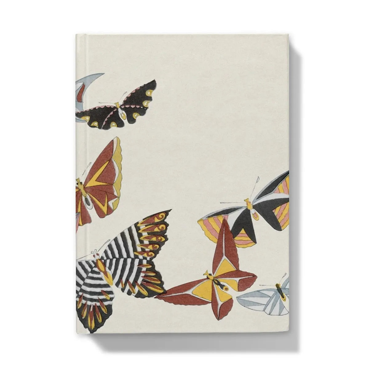 Japanese Butterflies By Kamisaka Sekka Hardback Journal - 5’x7’ / Lined - Notebooks & Notepads - Aesthetic Art