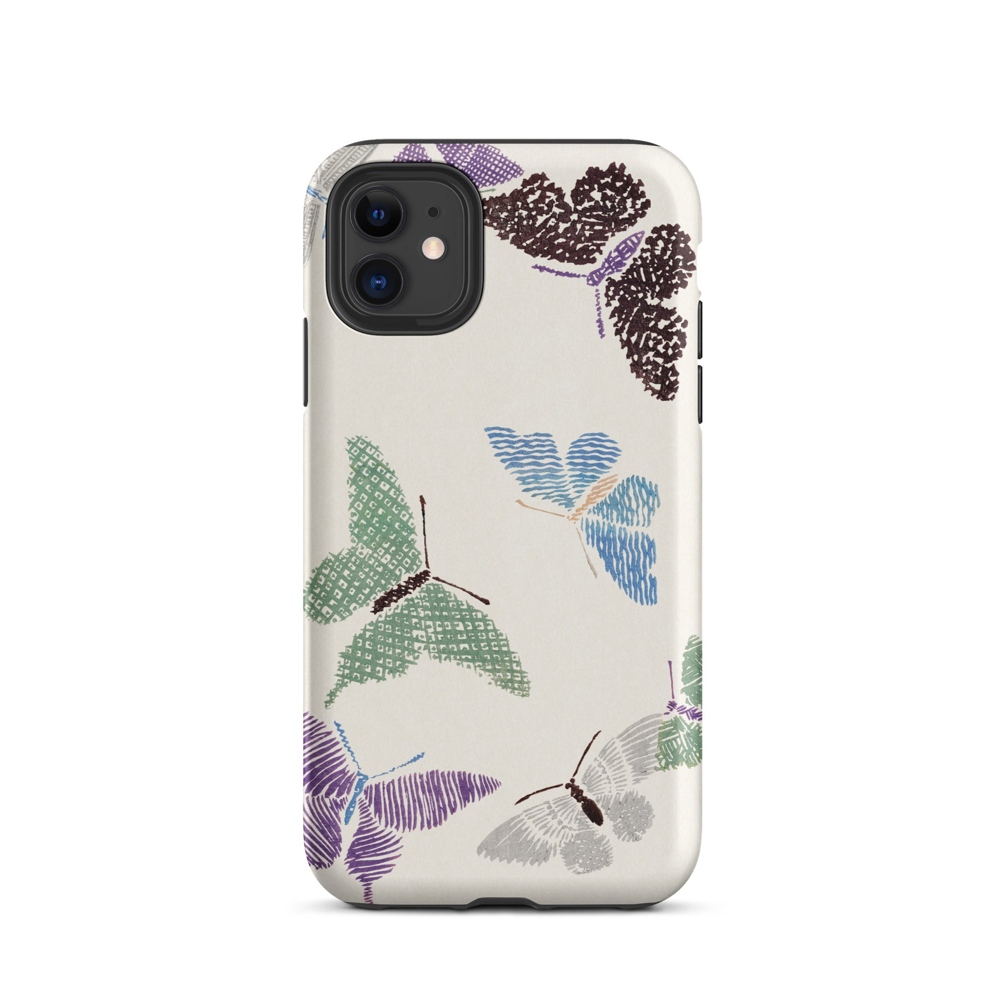 Japanese Butterflies Kamisaka Sekka Iphone Case, 11 / Matte, Butterfly Patterned Phone Case