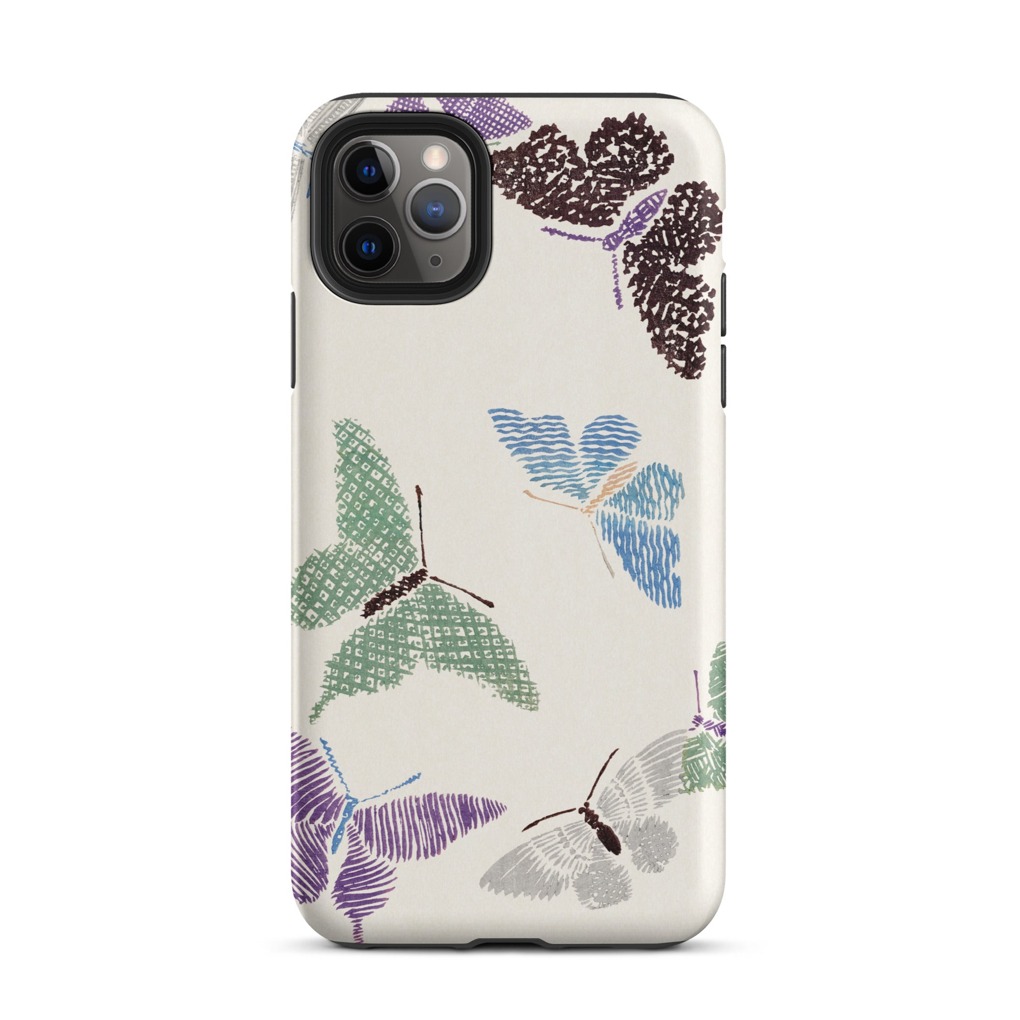 Japanese Butterflies Kamisaka Sekka Iphone Case, 11 Pro Max / Matte, Butterfly Patterned Phone Case