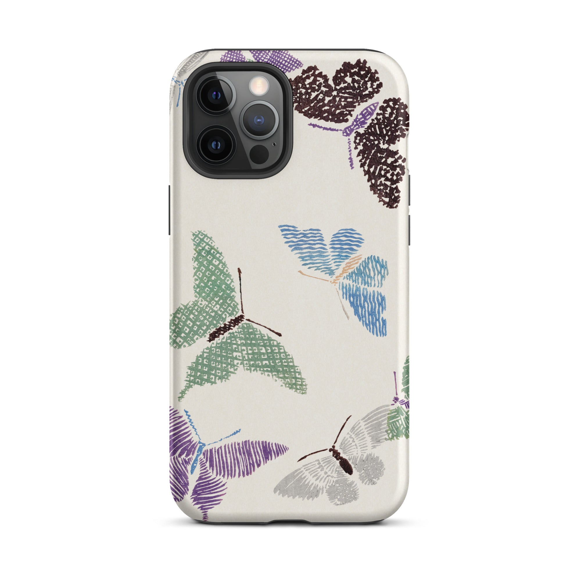 Japanese Butterflies Kamisaka Sekka Iphone Case, 12 Pro Max / Matte, Butterfly Patterned Phone Case