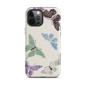 Japanese Butterflies - Kamisaka Sekka Iphone Case, 12 Pro Max / Matte, Butterfly-patterned Phone Case