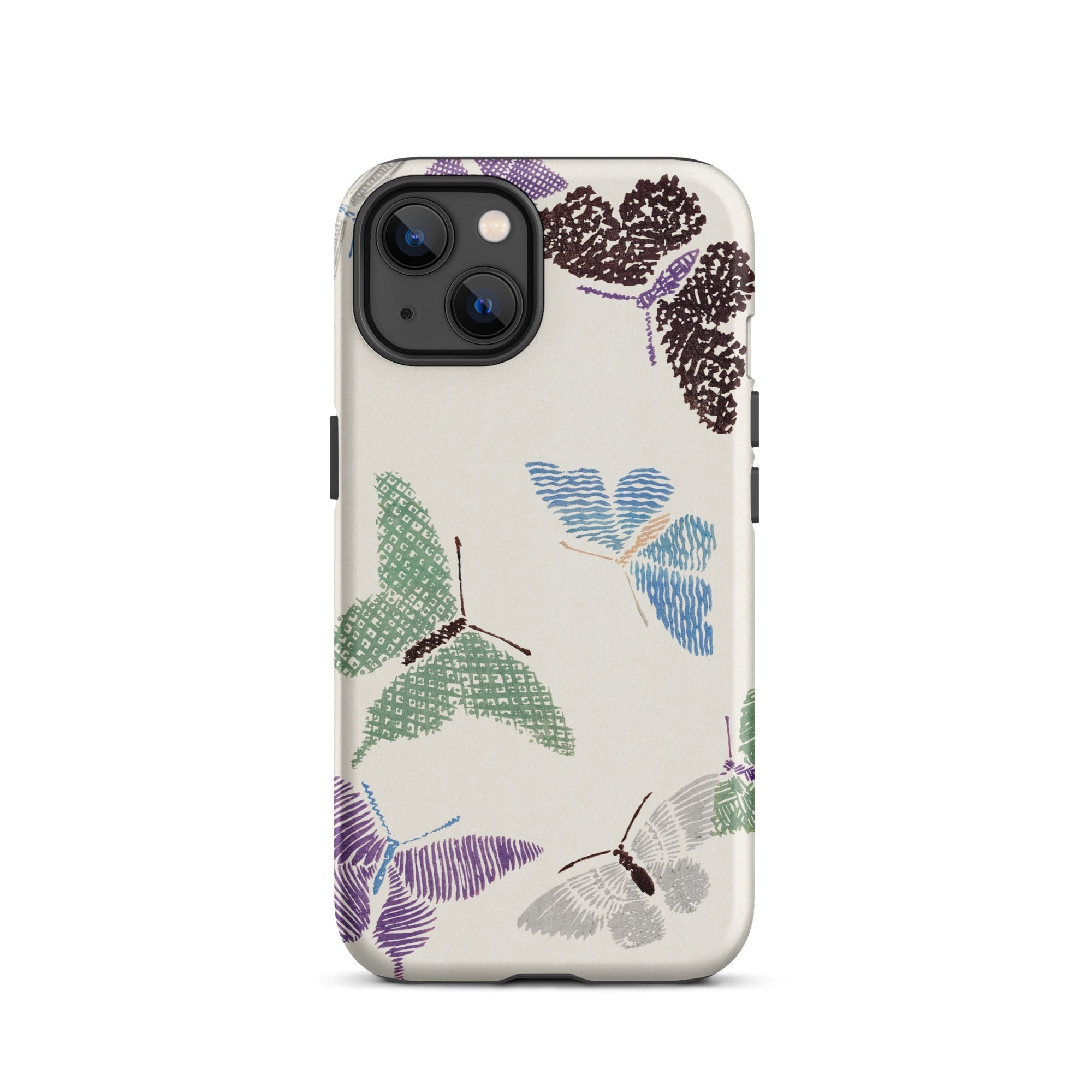 Japanese Butterflies Kamisaka Sekka Iphone Case, 13 / Matte, Butterfly Patterned Phone Case