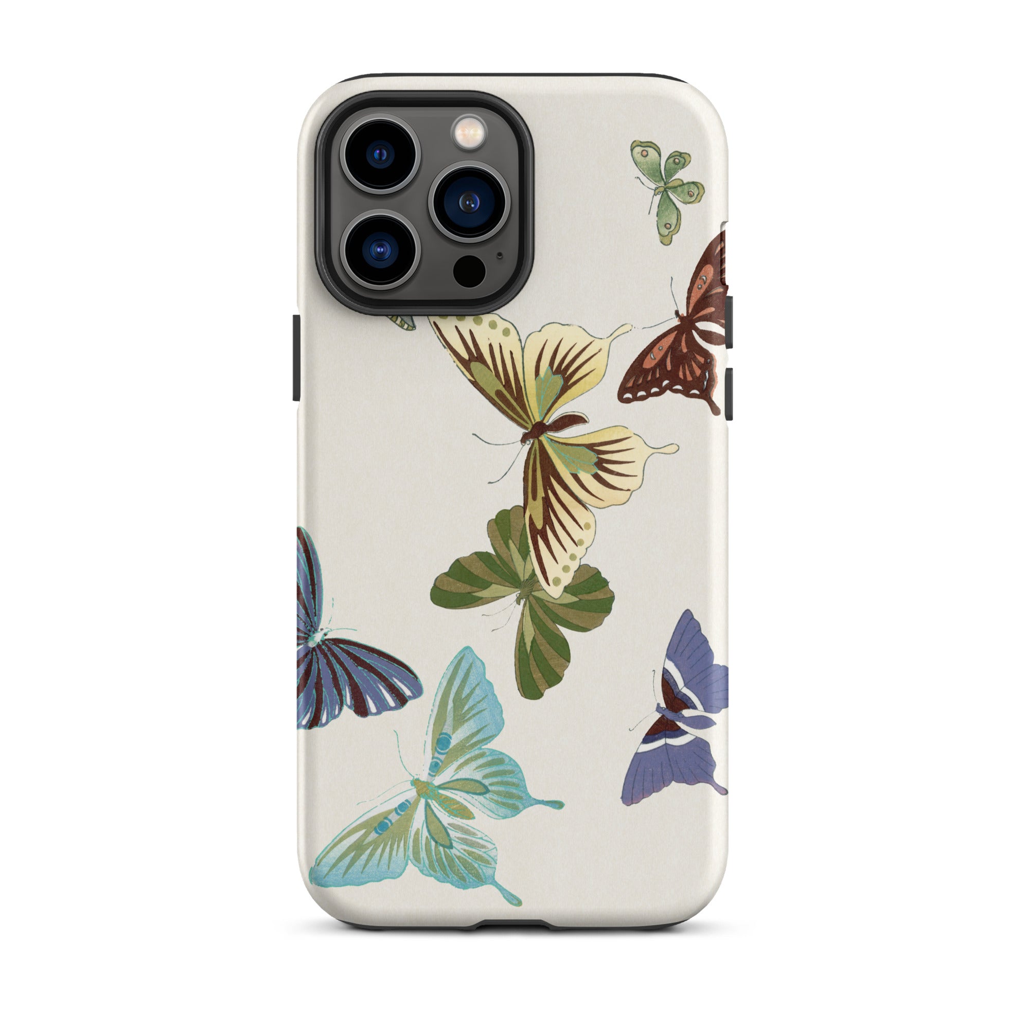 Japanese Butterflies Kamisaka Sekka Iphone Case, 13 Pro Max / Matte, Butterfly Patterned Phone Case