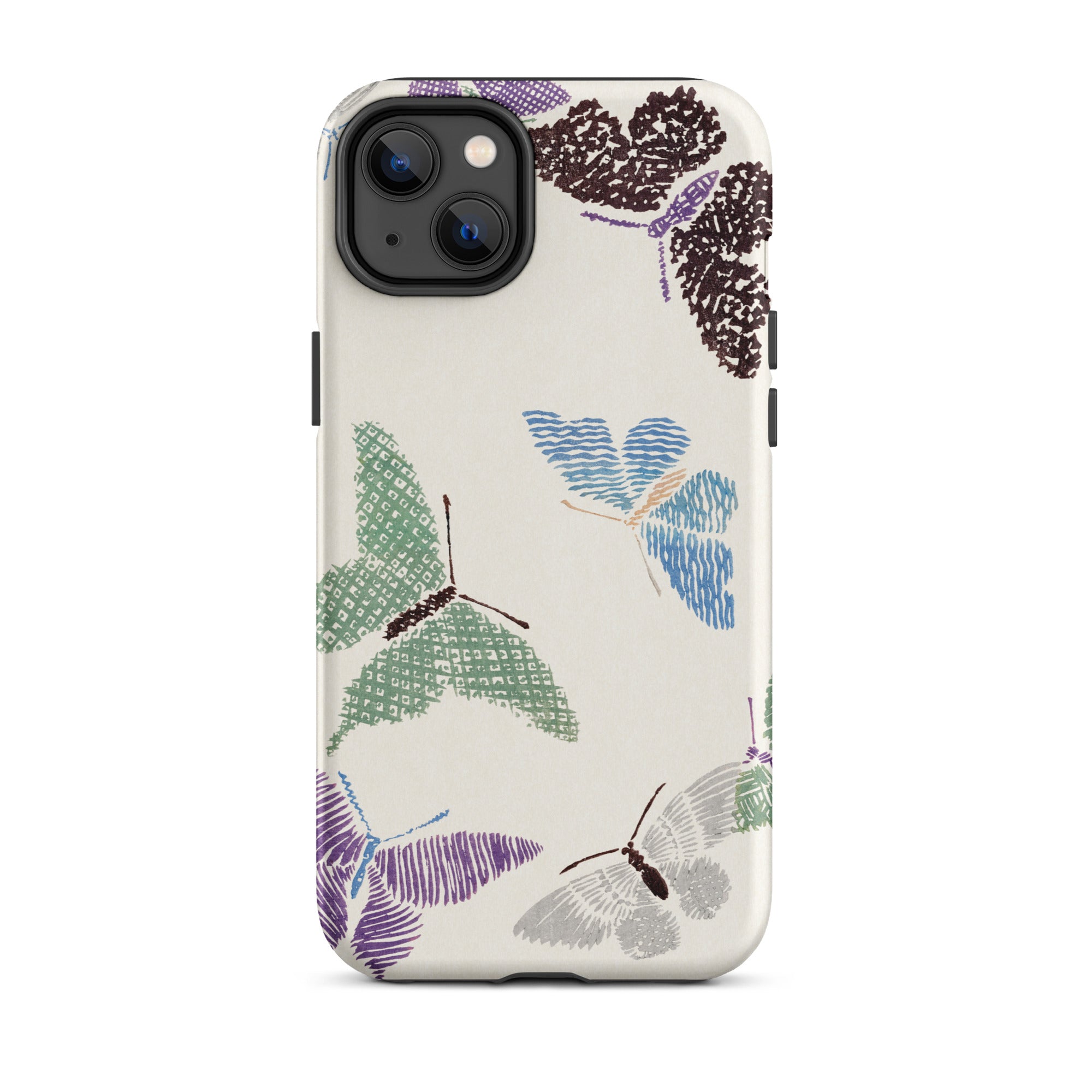 Japanese Butterflies Kamisaka Sekka Iphone Case, 14 Plus / Matte, Butterfly Patterned Phone Case