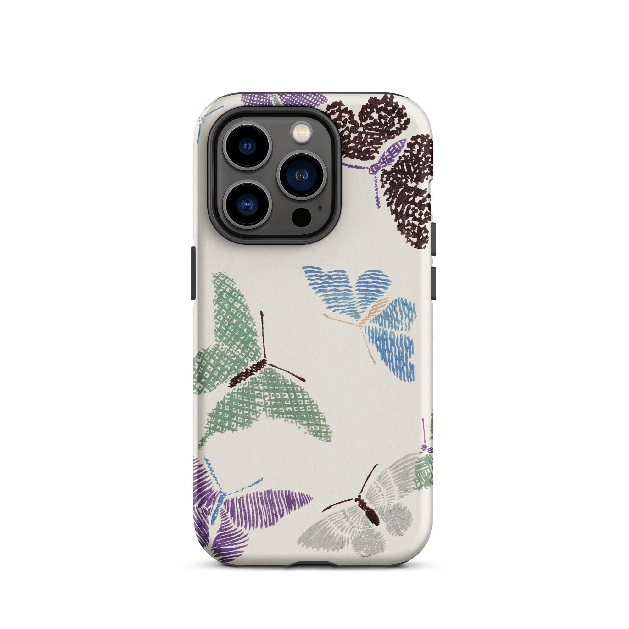 Japanese Butterflies Kamisaka Sekka Iphone Case, 14 Pro / Matte, Butterfly Patterned Phone Case