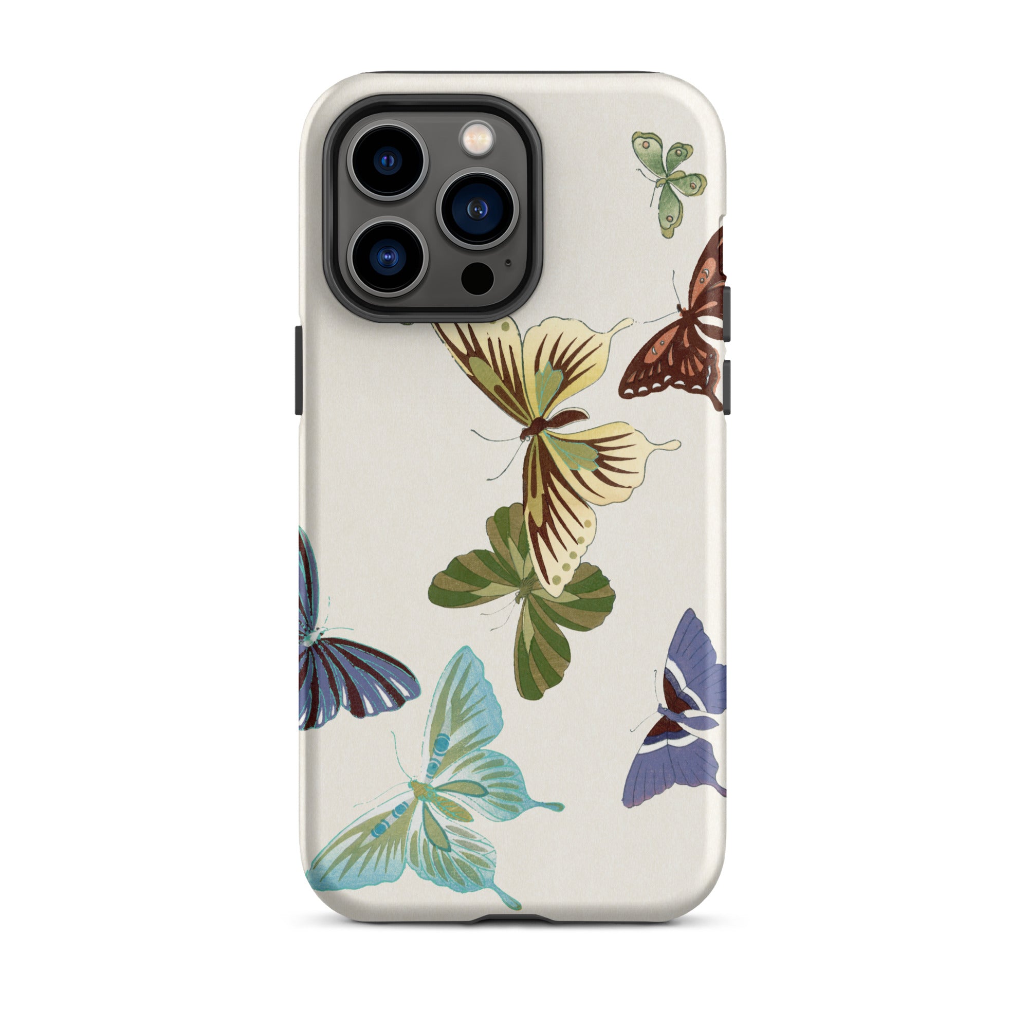 Japanese Butterflies Kamisaka Sekka Iphone Case, 14 Pro Max / Matte, Butterfly Patterned Phone Case