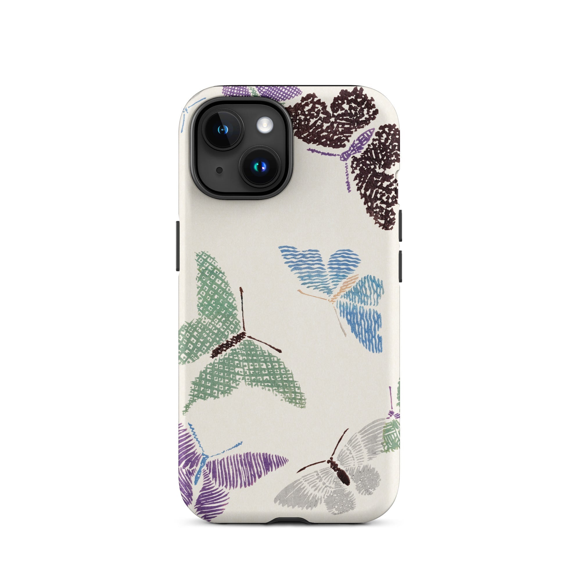 Japanese Butterflies Kamisaka Sekka Iphone Case, 15 / Matte, Butterfly Patterned Phone Case