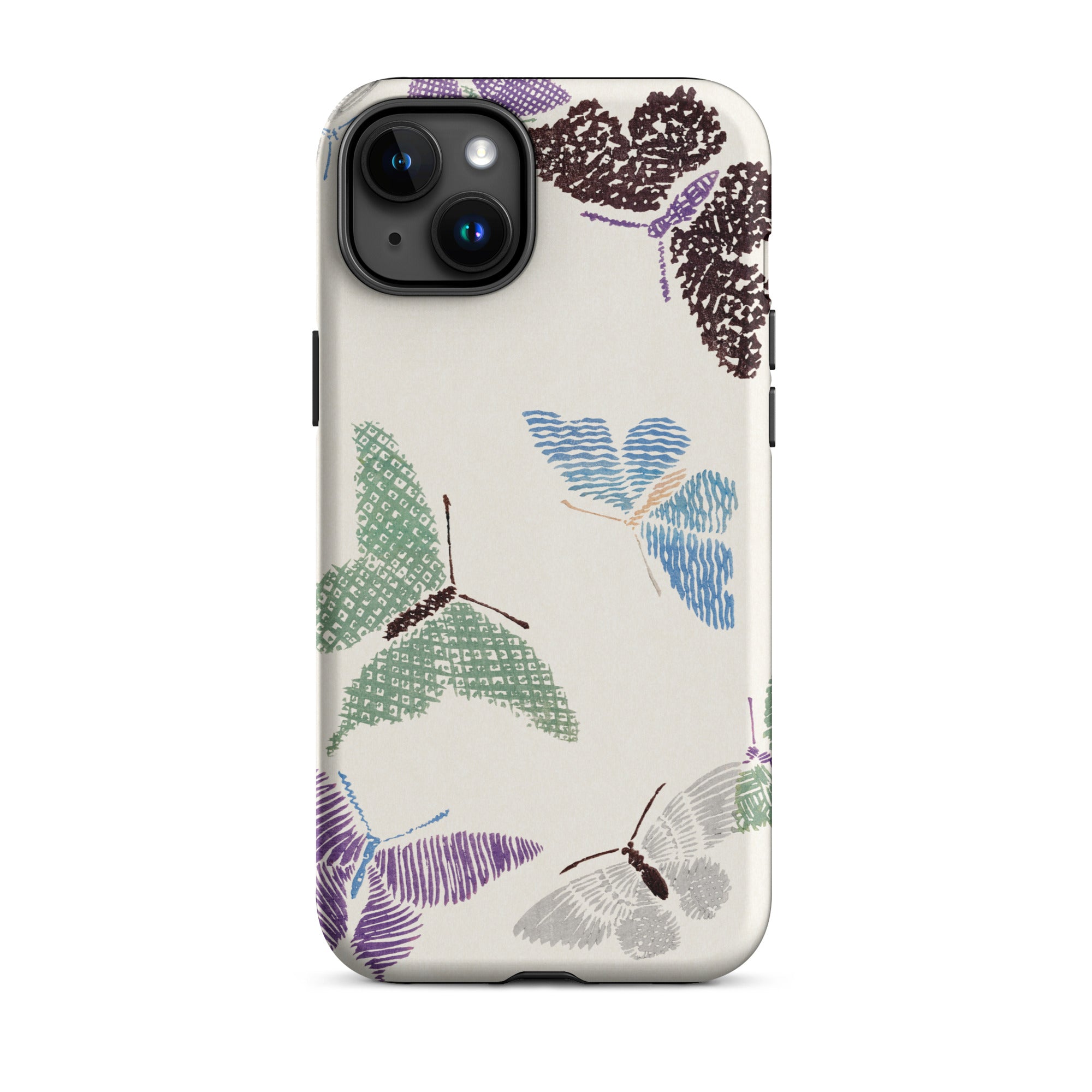 Japanese Butterflies Kamisaka Sekka Iphone Case, 15 Plus / Matte, Butterfly Patterned Phone Case