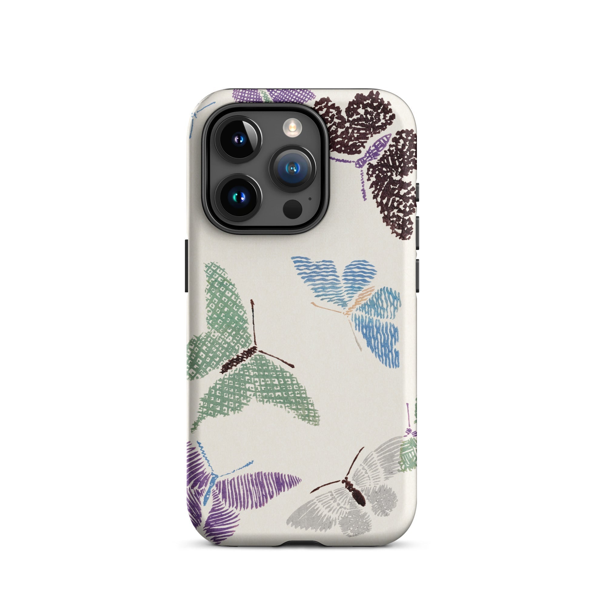 Japanese Butterflies Kamisaka Sekka Iphone Case, 15 Pro / Matte, Butterfly Patterned Phone Case