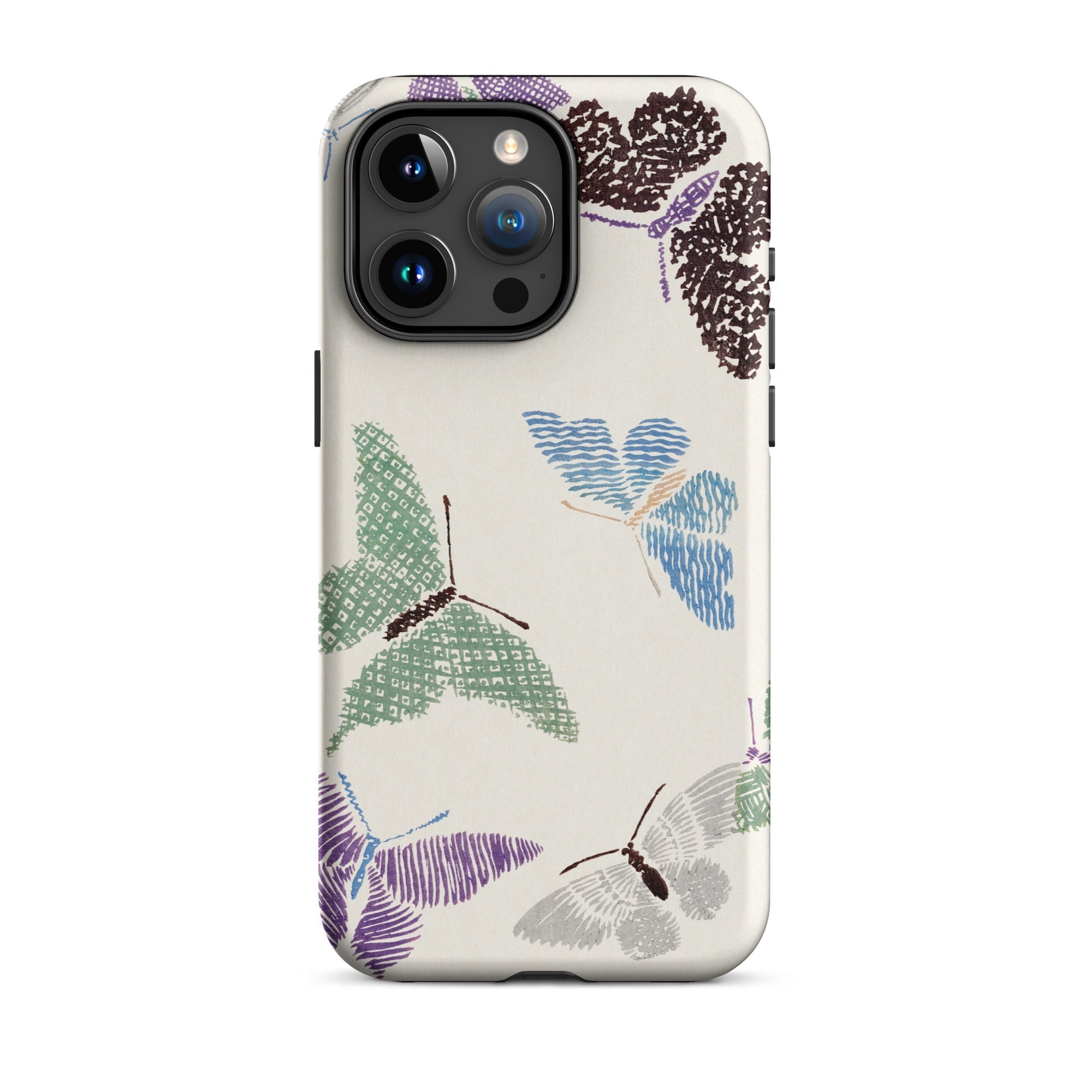Japanese Butterflies Kamisaka Sekka Iphone Case, 15 Pro Max / Matte, Butterfly Patterned Phone Case