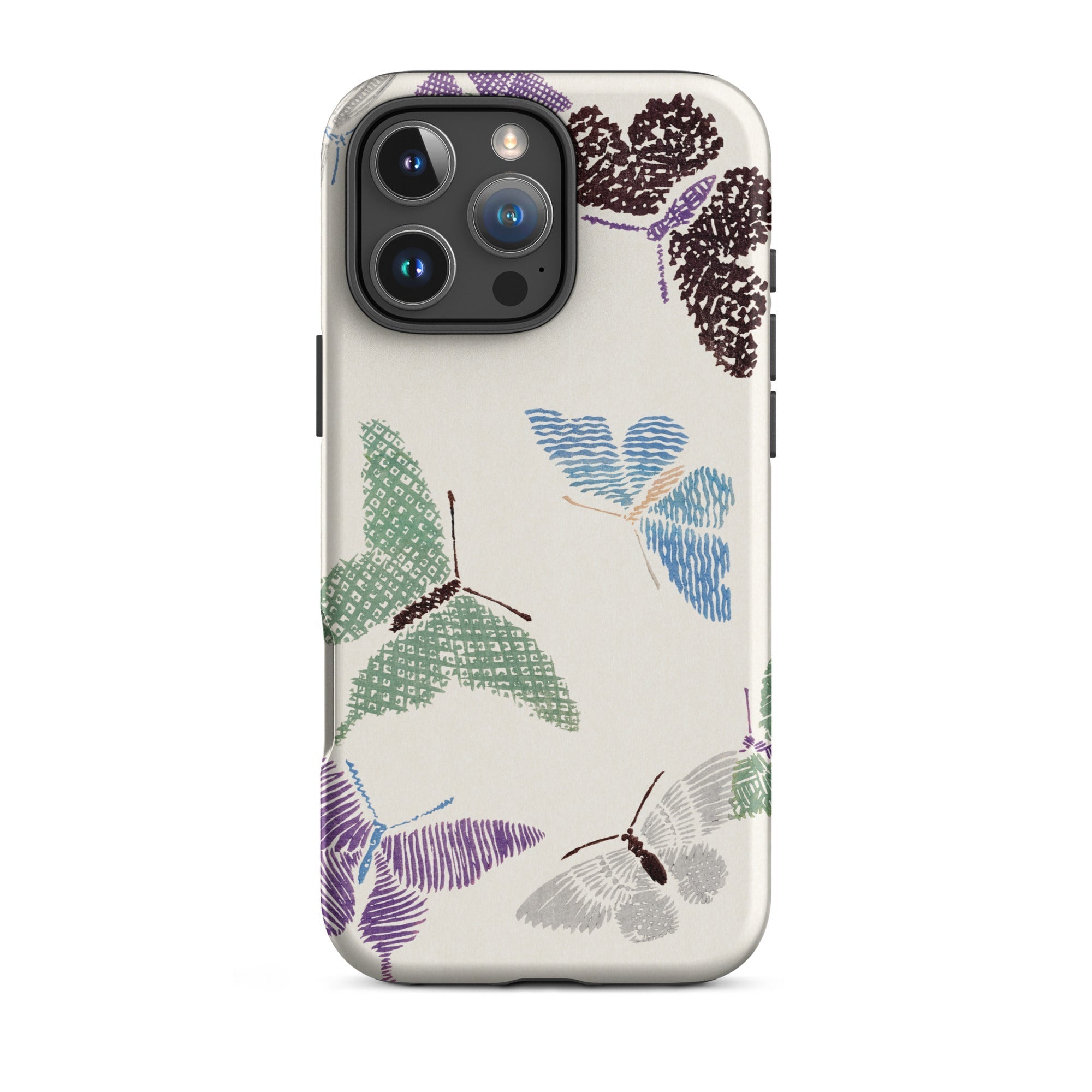 Japanese Butterflies Kamisaka Sekka Iphone Case, 16 Pro Max / Matte, Butterfly Patterned Phone Case