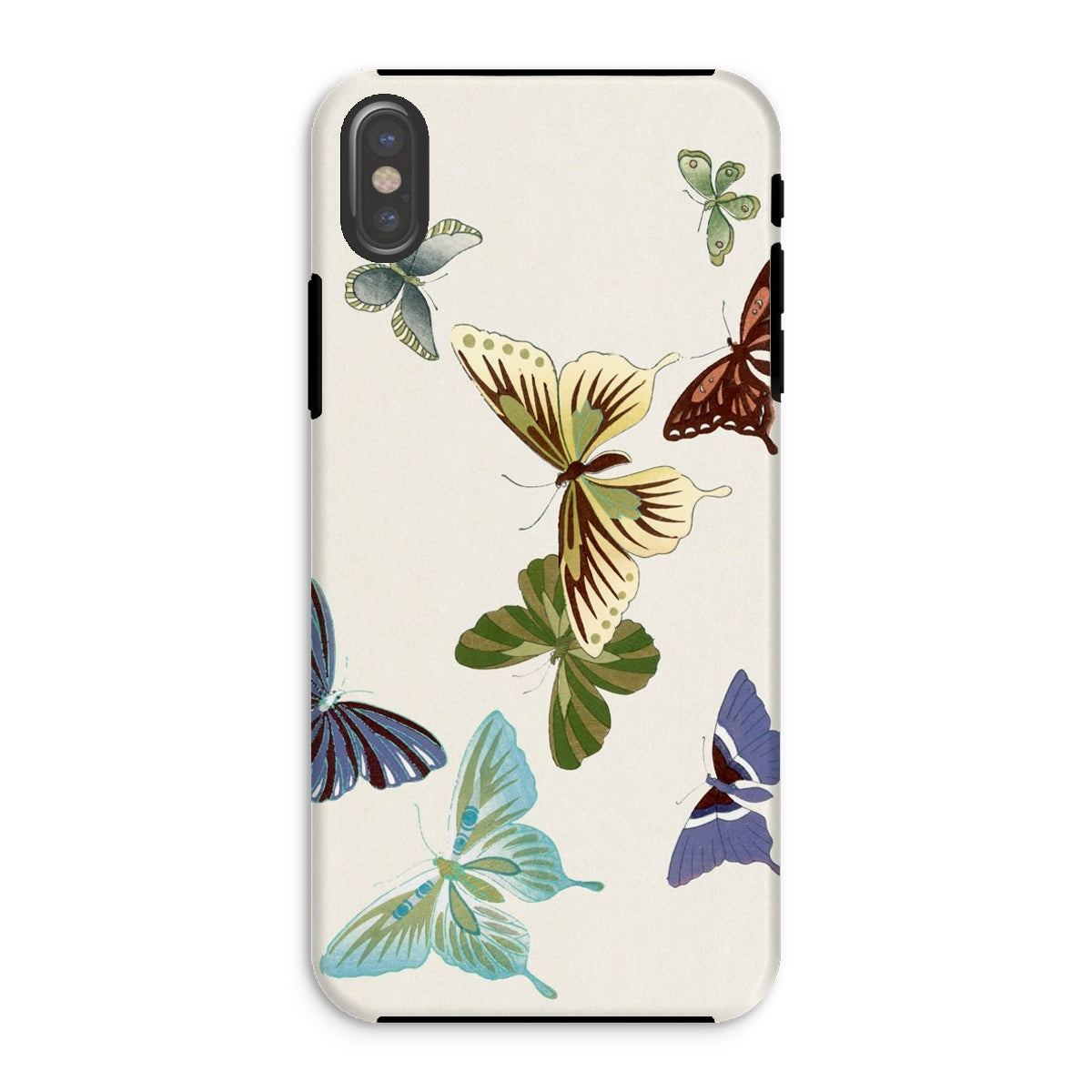Japanese Butterflies Kamisaka Sekka Iphone Case, Xs / Matte, Phone Case Decorated Colorful Butterfly Illustrations