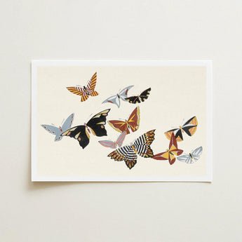Japanese Butterflies - Kamisaka Sekka Kacho-e Art Print / Canvas Rectangular Collection Intricately Illustrated Colors, Chō Senshu,
