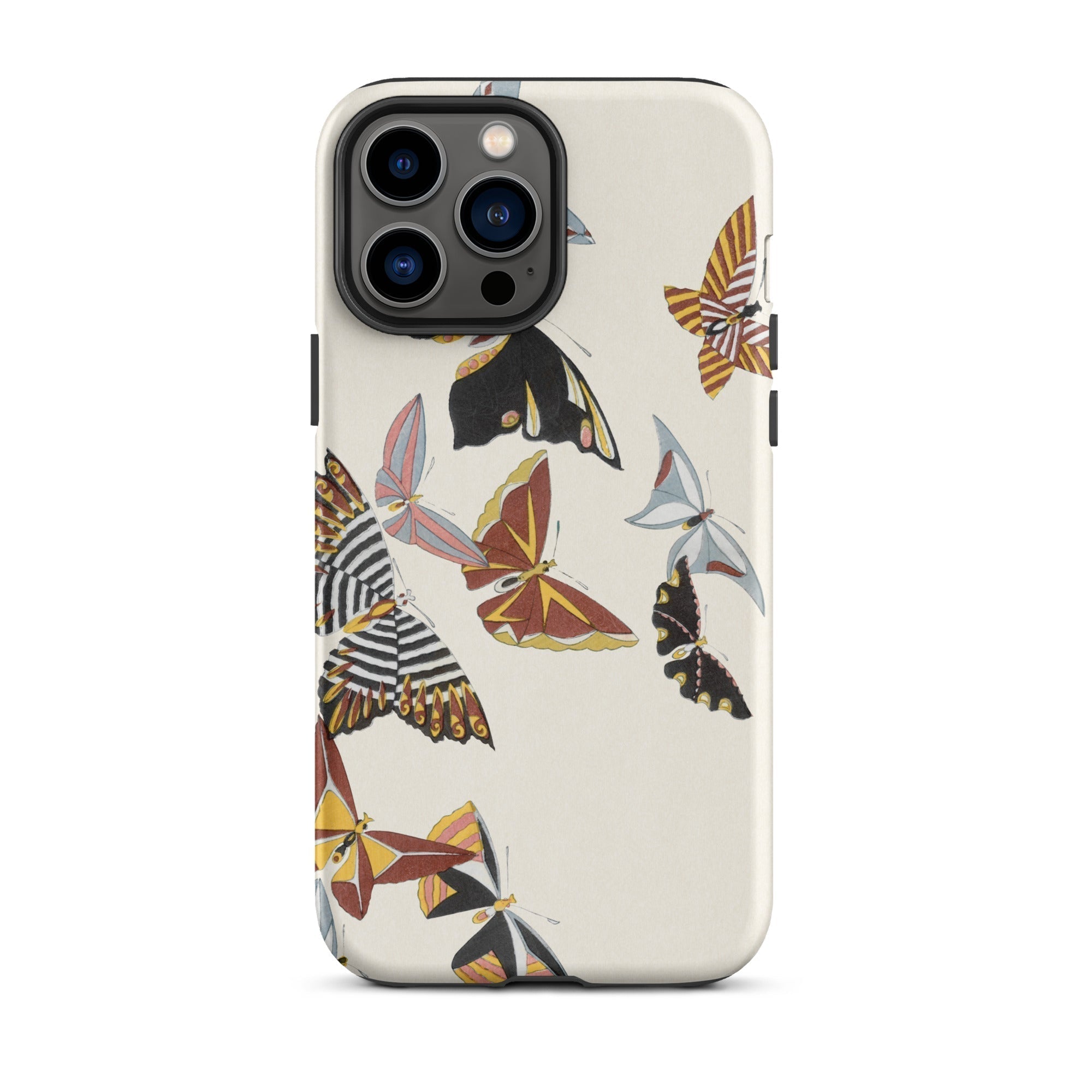 Japanese Butterflies Kamisaka Sekka Kacho e Iphone Case, 13 Pro Max / Matte, Butterfly Patterned Phone Case