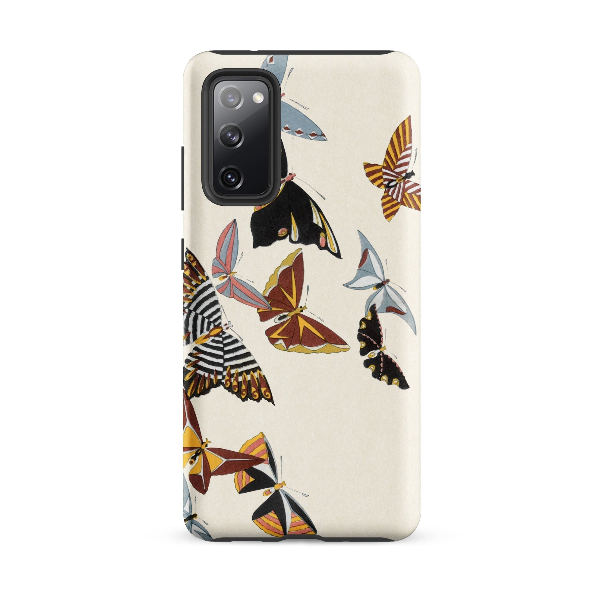 Japanese Butterflies Kamisaka Sekka Kacho e Samsung Case, Galaxy S20 Fe / Matte, Beige Phone Case Colorful Butterfly Pattern