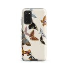 Japanese Butterflies Kamisaka Sekka Kacho e Samsung Case, Galaxy S20 / Matte, Cream Colored Smartphone Case Adorned Patterned Butterflies