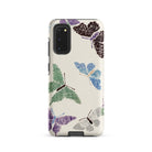 Japanese Butterflies Kamisaka Sekka Samsung Case, Galaxy S20 / Matte, Cream Colored Phone Case Black Camera Module Pattern Purple