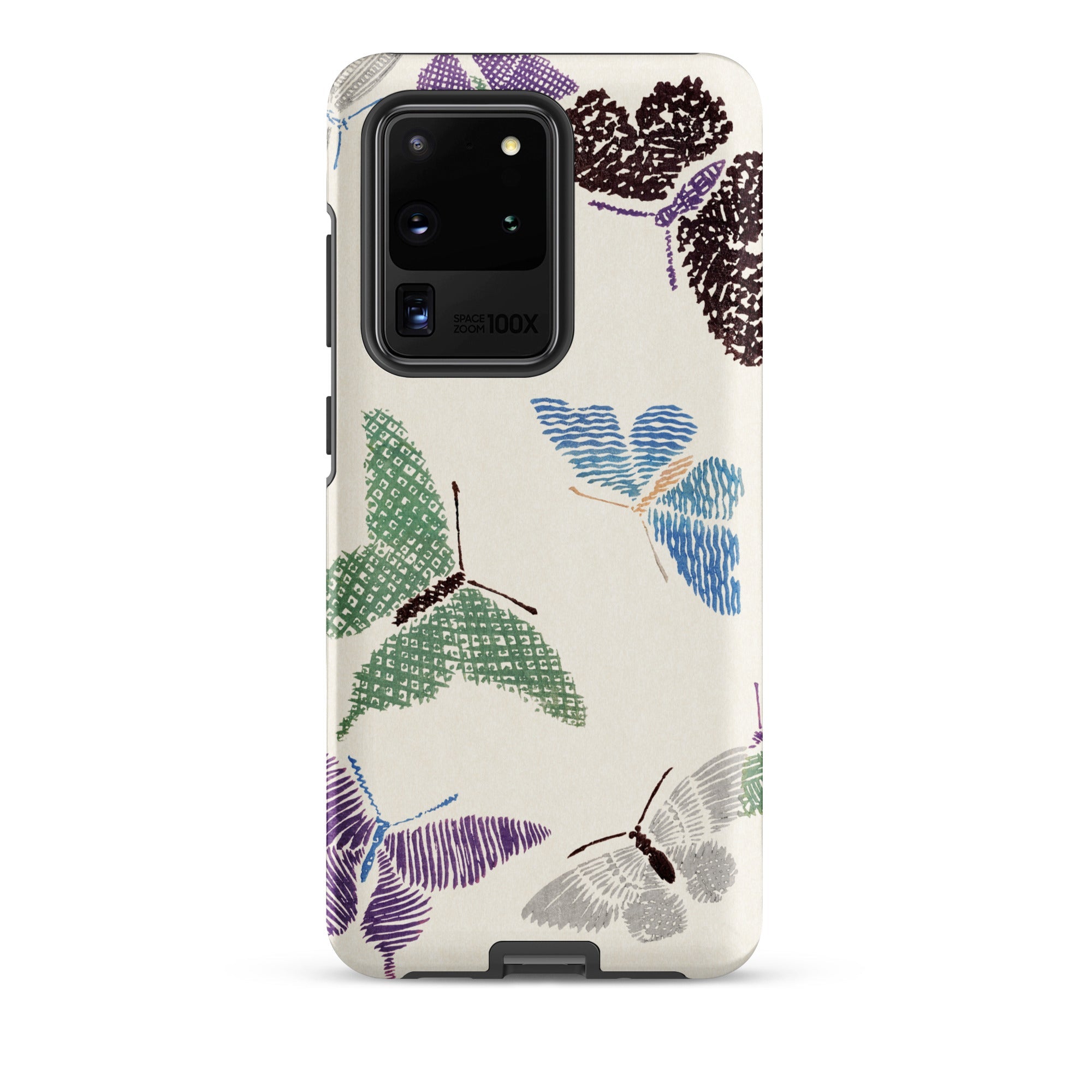 Japanese Butterflies Kamisaka Sekka Samsung Case, Galaxy S20 Ultra / Matte, Smartphone Case Patterned Design Colorful Butterflies