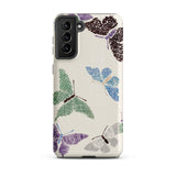 Japanese Butterflies - Kamisaka Sekka Samsung Case, Galaxy S21 Plus / Matte, White Smartphone Case Colorful Butterfly Pattern