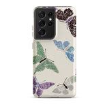 Japanese Butterflies - Kamisaka Sekka Samsung Case, Galaxy S21 Ultra / Matte, Smartphone Case Pattern Colorful Stylized Butterflies